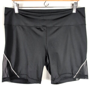 Z by Zella Black Biker Shorts XL – Athletic Workout Yoga Activewear Mesh Cutouts